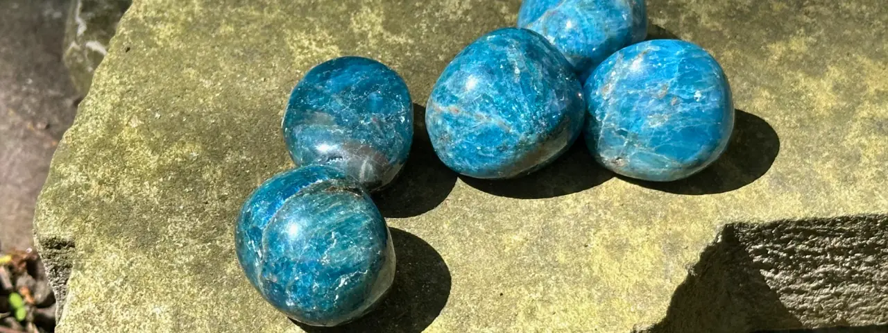 apatite roulée sur un rocher