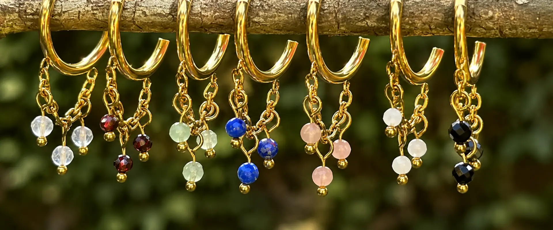 Boucles d'oreilles de lithothérapie Reliques n°1