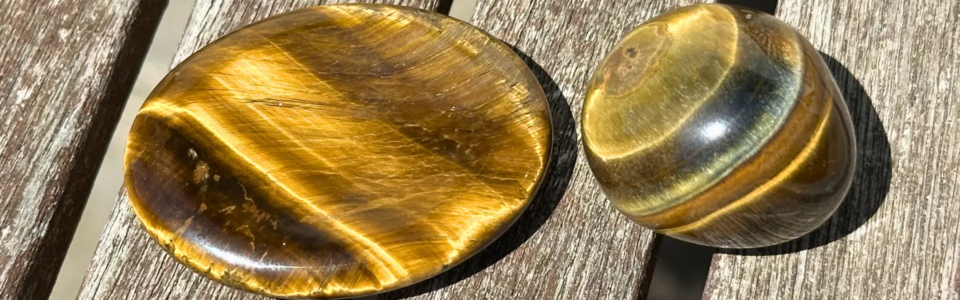 Galet anti-stress en oeil de tigre