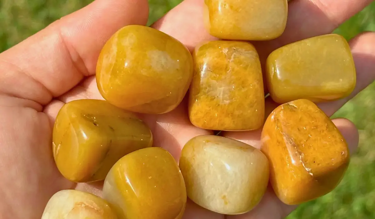 aventurine jaune en gros plan